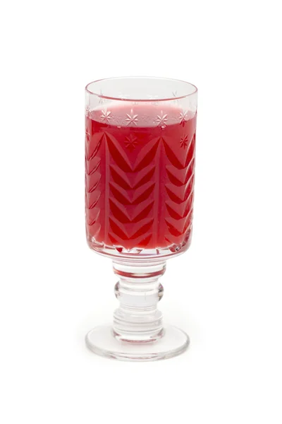 Een glas wijn op de witte achtergrond — Stockfoto