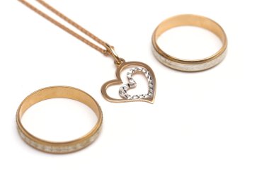 Beyaz arka plan üzerinde mücevher