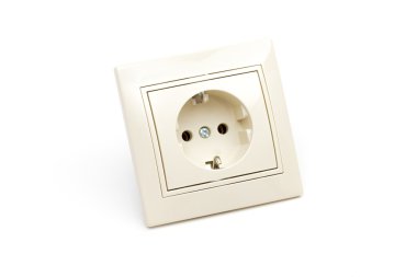 Beyaz arka plan üzerinde soketleri