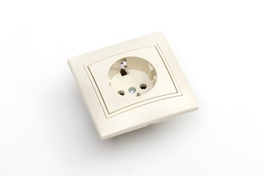 Beyaz arka plan üzerinde soketleri