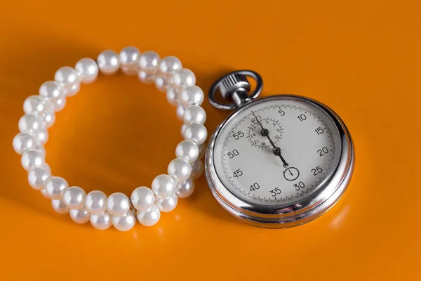 Stopwatch on the white background — Stock Photo, Image