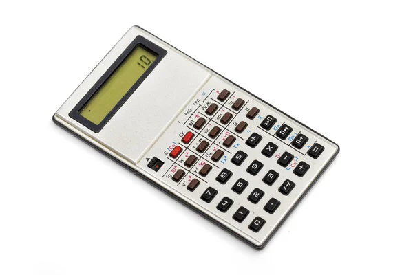 Calculadora no fundo branco — Fotografia de Stock