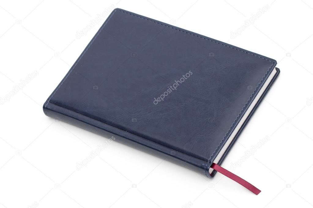 Notebook on the white background
