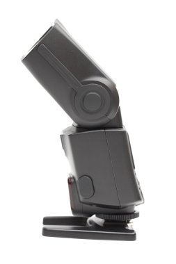 Beyaz arka plan üzerinde flaş kamera