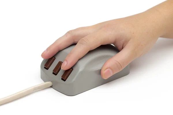 Mouse del computer sullo sfondo bianco — Foto Stock