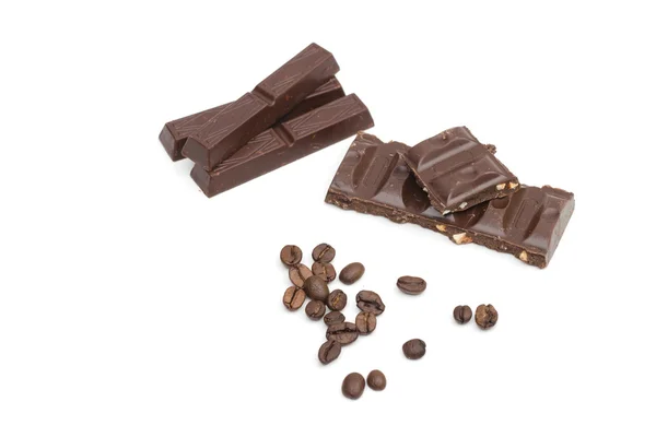 Csokoládé, a fehér háttér — Stock Fotó
