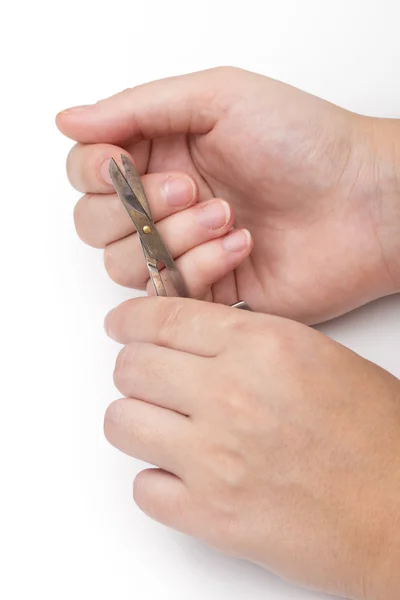 Manicura sobre fondo blanco — Foto de Stock