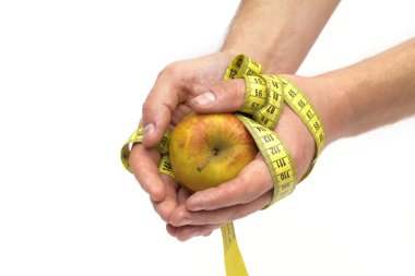 Beyaz arka plan üzerinde Fitness