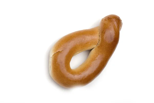 Bagel på den vita bakgrunden — Stockfoto