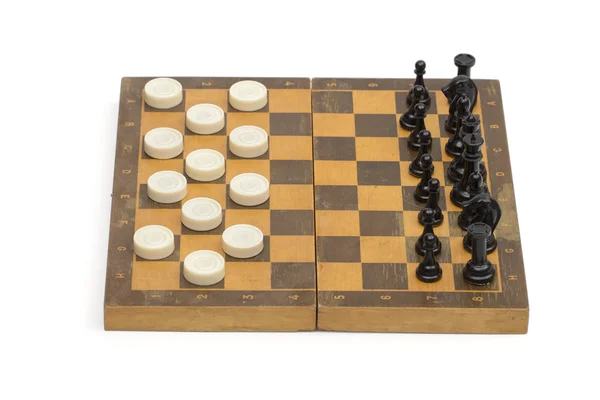 Σκάκι για το λευκό φόντο — Φωτογραφία Αρχείου
