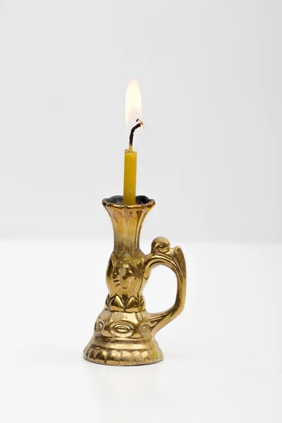 Candles on the white background — Stock Photo, Image