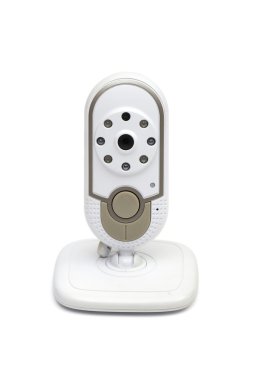 Beyaz arka plan üzerinde bebek telsizi