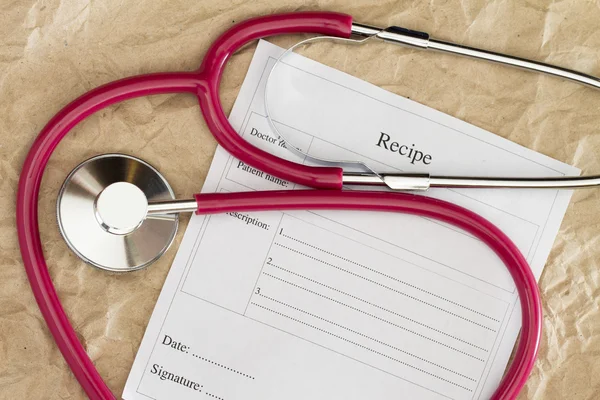 Stethoscope on the white background — Stock Photo, Image