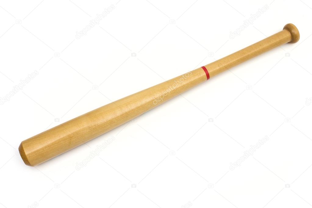 Baseball bat on the white background