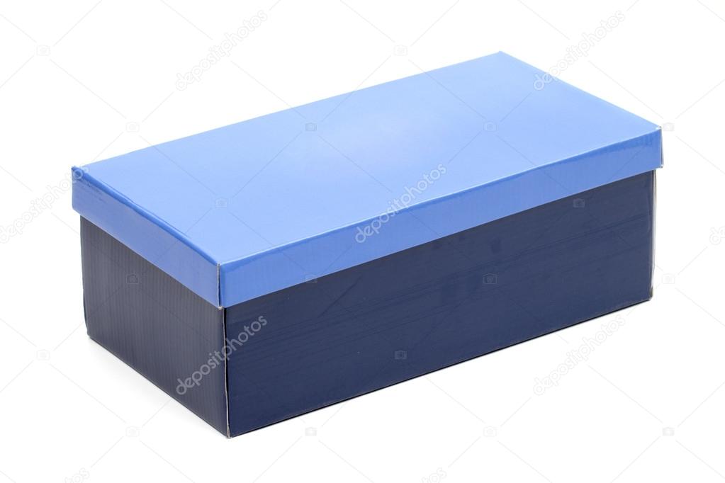 Box for shoes on the white background
