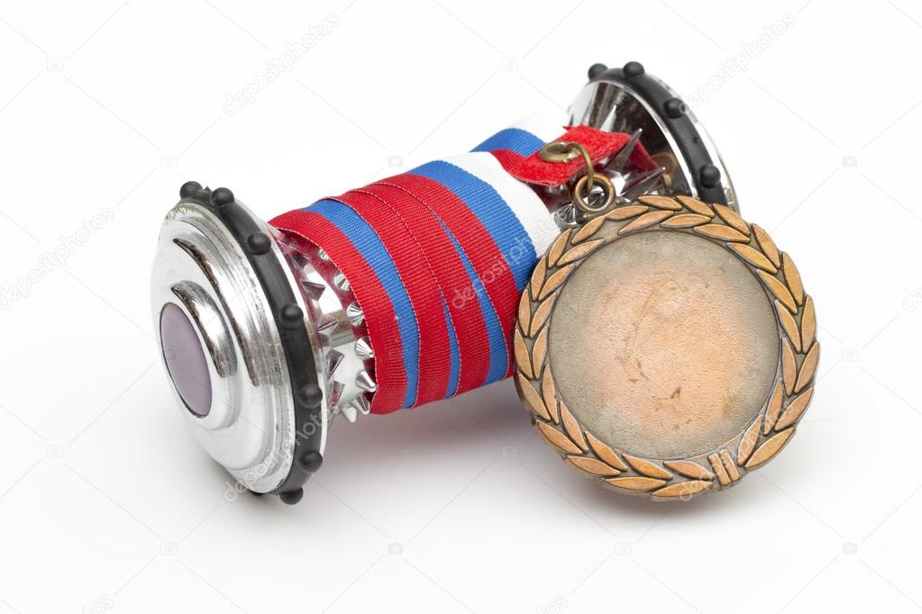 Medal on the white background