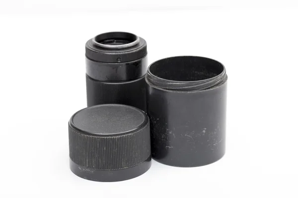 Lens cover on the white background — Stock Photo, Image