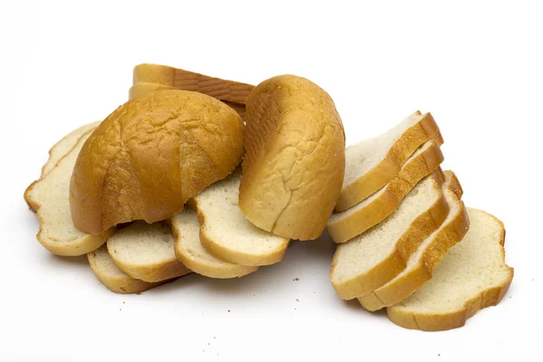 Ψωμί για το λευκό φόντο — Φωτογραφία Αρχείου