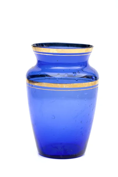 Blue vase on the white background — Stock Photo, Image