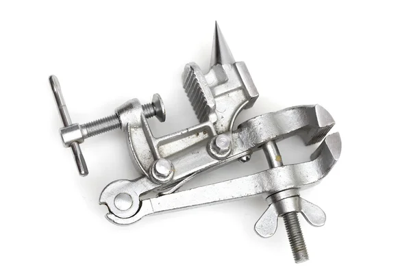 Clamp on the white background — Stock Photo, Image