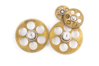 Beyaz arka plan üzerinde dişli