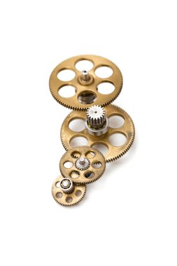 Beyaz arka plan üzerinde dişli