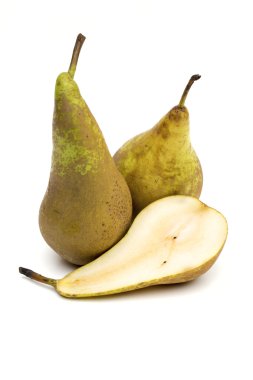 beyaz zemin üzerine armut