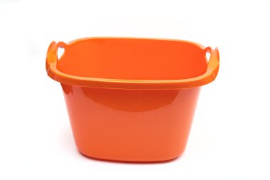 Beyaz arka plan üzerinde plastik Havzası