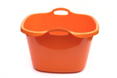 Beyaz arka plan üzerinde plastik Havzası