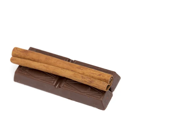 チョコレート、白い背景の上 — ストック写真