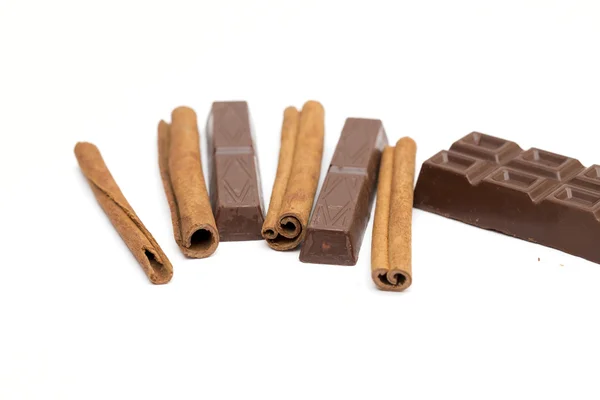 Chocolate on the white background — Stock Photo, Image