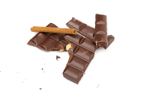 Chocolate no fundo branco — Fotografia de Stock