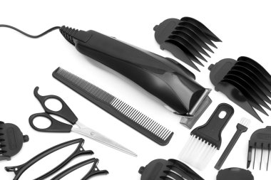 Beyaz arka plan üzerinde kesme makinesi