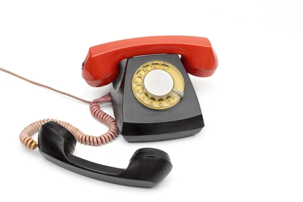Stary telefon na białym tle — Zdjęcie stockowe
