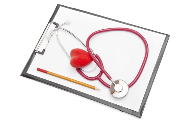 Stethoscope on the white background — Stock Photo, Image