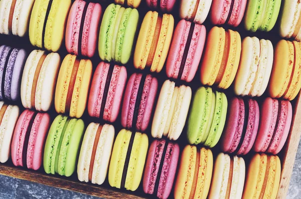 Fundo macaroons coloridos — Fotografia de Stock