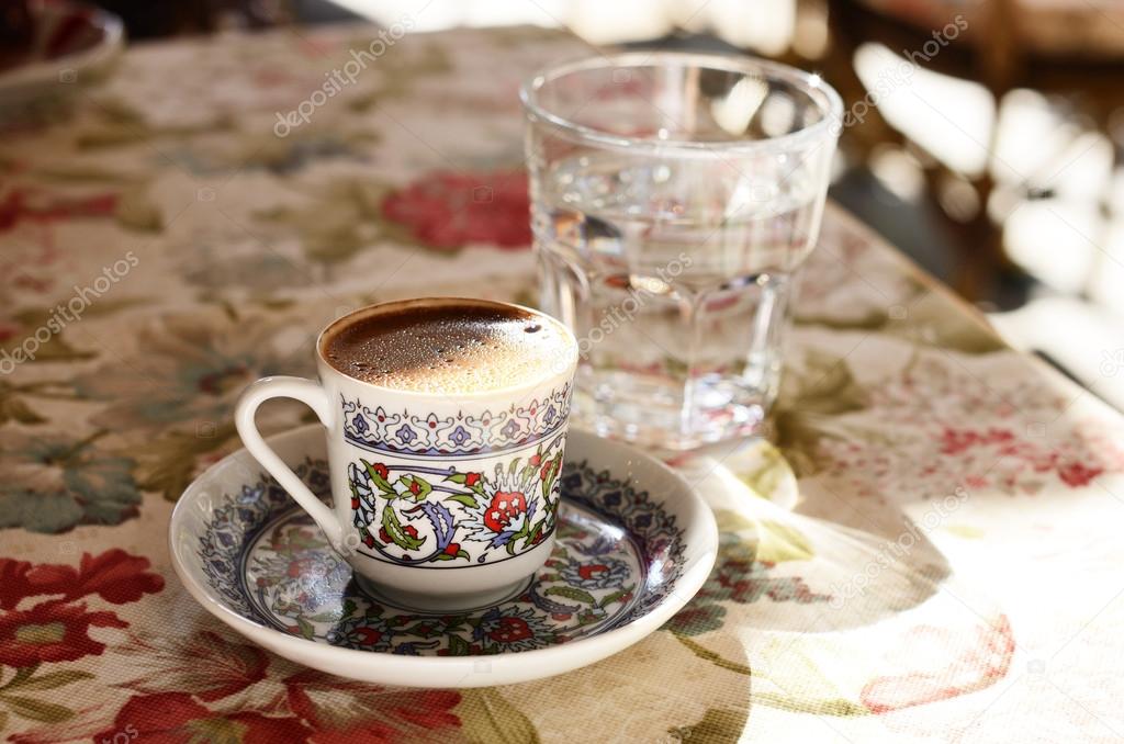 Turkish coffee at street cafe
