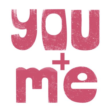  Sen ve ben. El yazısıyla yazılmış bir yazı. Sevgililer Günü için mektup. Vektör illüstrasyonu