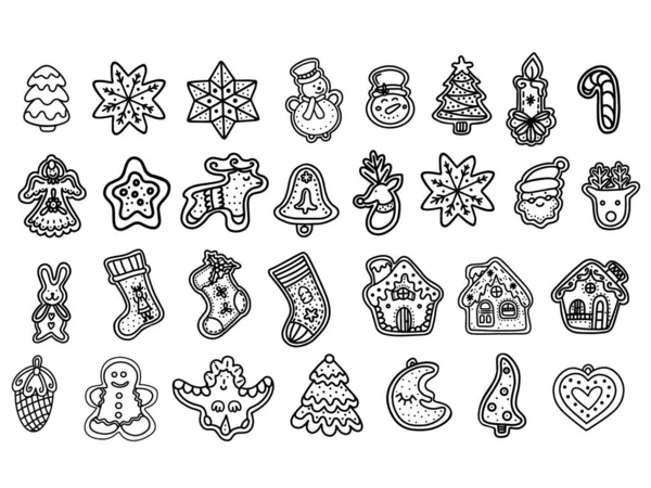 Doodle tarzı zencefilli bisküviler.