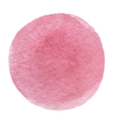 Pembe suluboya daire. El çizimi suluboya fırça darbesi veya nokta