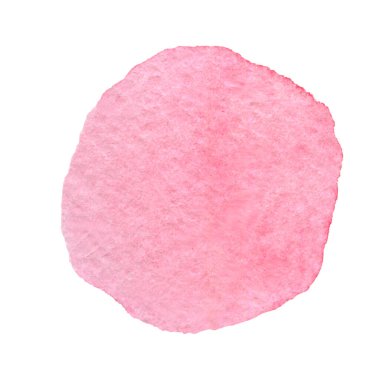 .Pembe suluboya daire. El çizimi suluboya fırça darbesi veya nokta