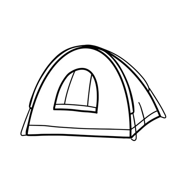 Tourist or military tent. Camping equipment