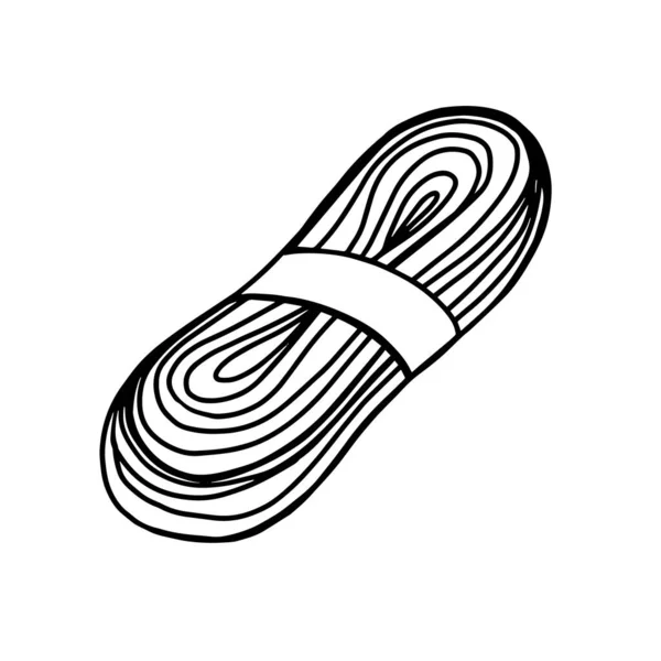 Corde touristique isolée sur fond blanc — Image vectorielle