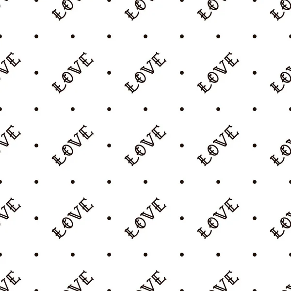 De inscriptie liefde naadloos patroon — Stockvector