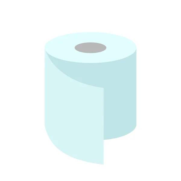 Een rol wc-papier. Vectorillustratie — Stockvector
