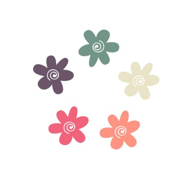 Bahar çiçekleri pastel renklerde