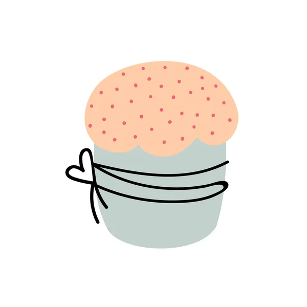 Pasen cake.Vector illustratie in doodle stijl — Stockvector
