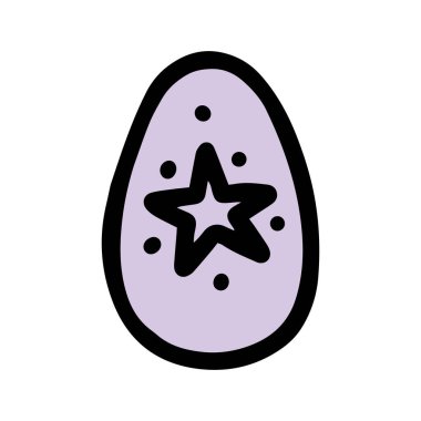  Paskalya süslemeli yumurta. Karalama stili. Bir skeç yumurta