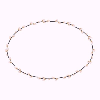 Söğüt çelengi. Söğüt dallarından yapılmış oval çerçeve