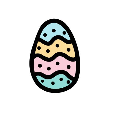  Paskalya süslemeli yumurta. Karalama stilinde elle çizilmiş vektör çizimi. Bir skeç yumurta. Paskalya için Tasarım